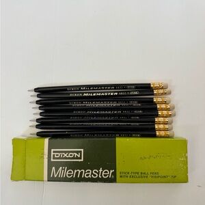 Dixon Milemaster Stick Type Pens with Visipoint Tip Vintage